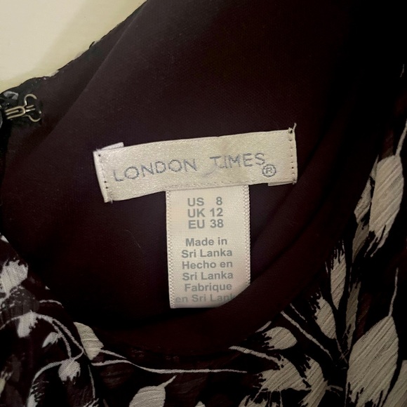 London Times size 8 faux wrap frill dress - Picture 10 of 13